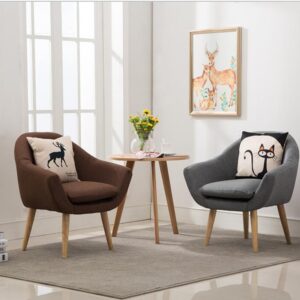Modern bedroom wood leg living room sofa arm chairs