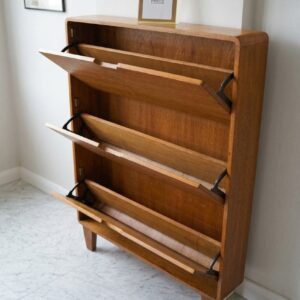 Modern Ultra-Slim Tilt-Out Shoe Organizer – Slim Wall-Mounted Shoe Storage
